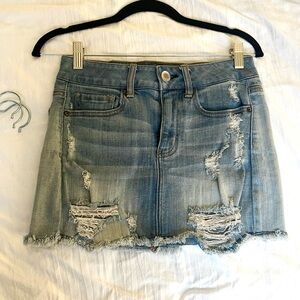 American Eagle Outfitters Blue Mini Skirt Casual